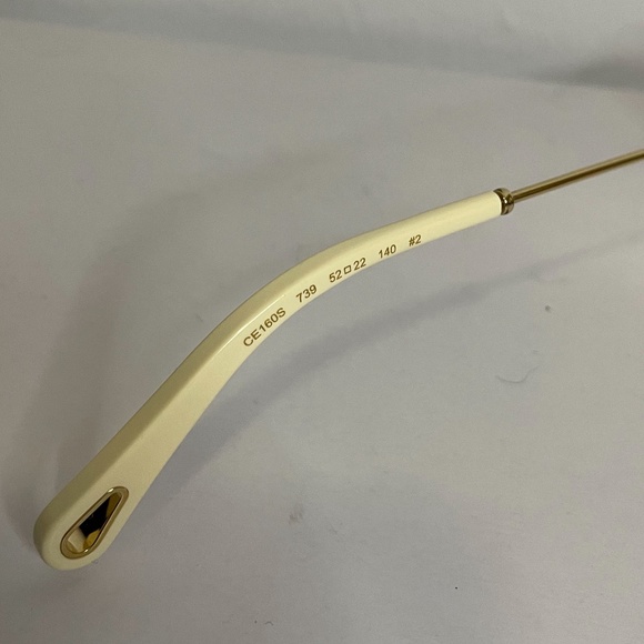 HP! 💕NWT Chloe’ pink large round scalloped edged blue lens gold sunglasses! - Picture 6 of 12